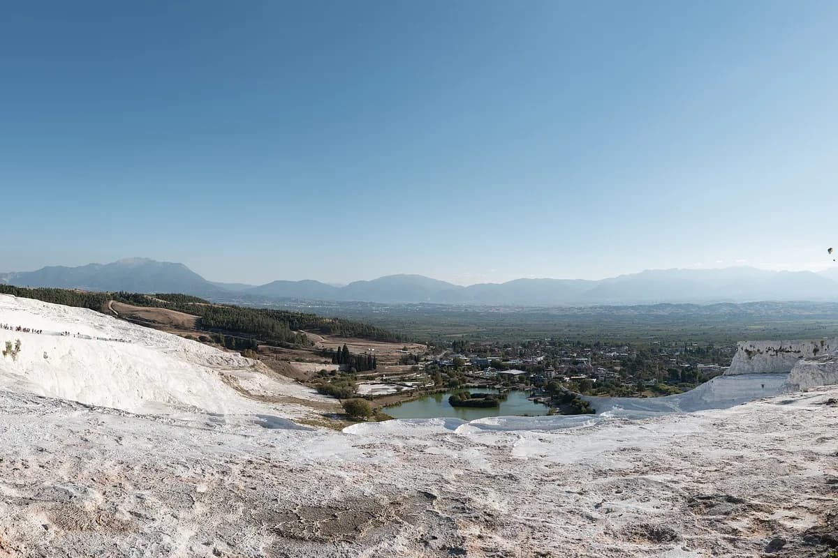 The travertine terraces at Pamukkale